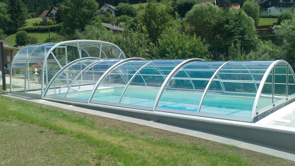 Poolüberdachung Miami Star, hohe Ausführung